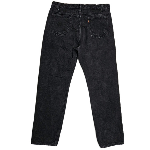 Vintage Y2K Levi's 505 Orange Tab Jeans Men's 38x30 Black Straight Leg REG Fit - Picture 1 of 11
